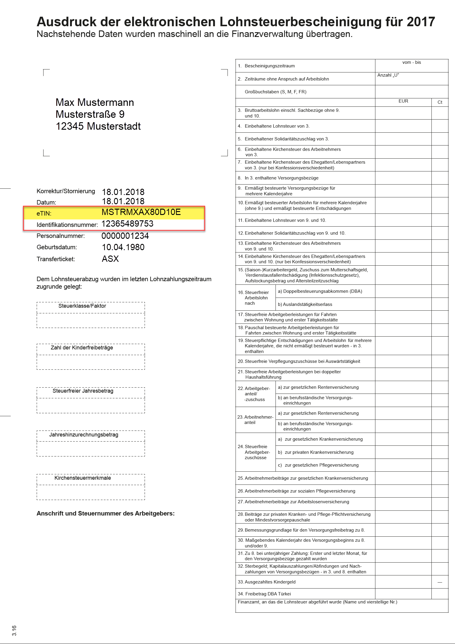 Steuererklärung (2017) | Arbeitnehmer ...